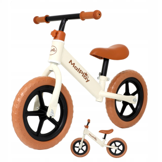 Statorový balančný bicykel DETSKÝ BILANČNÝ BICYKEL 12" Hnedý